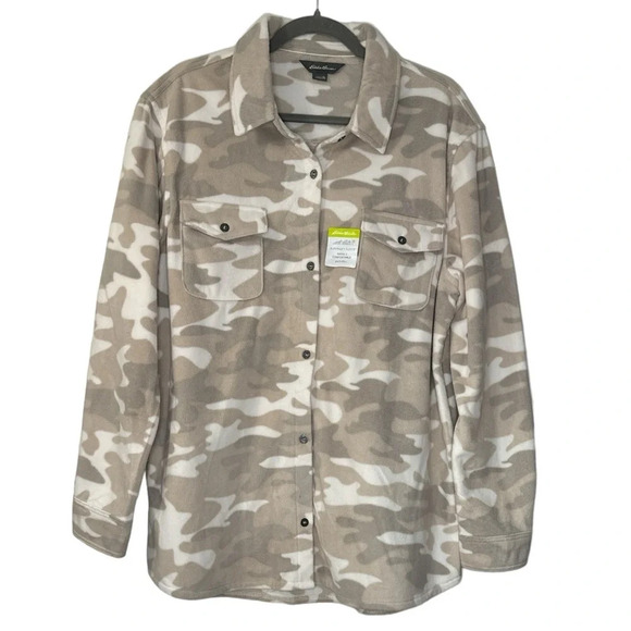 Eddie Bauer Venture Fleece Shacket in Camo - Picture 2 of 9
